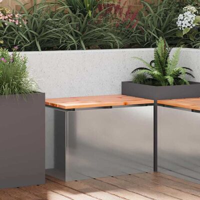 vidaXL Gartenbank Verzinkter Stahl 60 x 40 x 43 cm - Silber vidaXL Gartenbank Verzinkter Stahl 60 x 40 x 43 cm - Silber