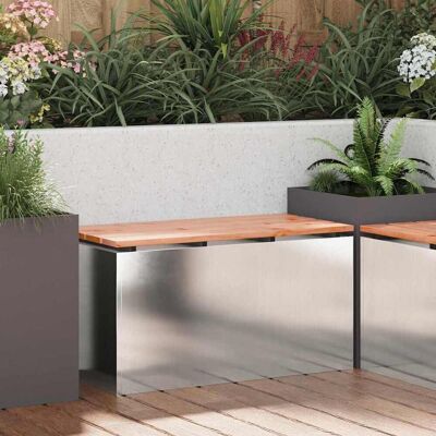 vidaXL Gartenbank Edelstahl 80 x 40 x 43 cm - Silber vidaXL Gartenbank Edelstahl 80 x 40 x 43 cm - Silber