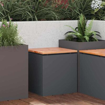 vidaXL Gartenbank Anthrazit 40 x 40 x 43 cm - Anthrazit vidaXL Gartenbank Anthrazit 40 x 40 x 43 cm - Anthrazit