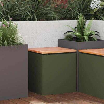 vidaXL Gartenbank Olive Grün 40 x 40 x 43 cm - Grün vidaXL Gartenbank Olive Grün 40 x 40 x 43 cm - Grün