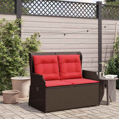 vidaXL Gartenbank Braun Poly-Rattan - Braun vidaXL Gartenbank Braun Poly-Rattan - Braun