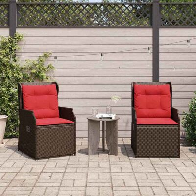 vidaXL Gartenbank 2 pcs Braun Poly-Rattan - Braun vidaXL Gartenbank 2 pcs Braun Poly-Rattan - Braun