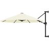 vidaXL Sonnenschirm Wandmontage mit Metallmast 300 cm Sandfarben - Beige