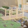 vidaXL Gartenbrücke mit Geländer 150x67x56 cm Massivholz Fichte - Braun