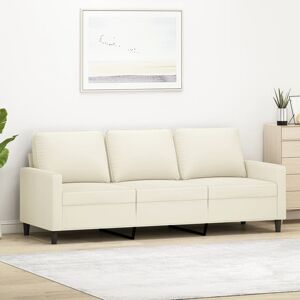 vidaXL 3-Sitzer-Sofa Creme 180 cm Samt - Creme