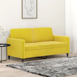 vidaXL 2-Sitzer-Sofa Gelb 140 cm Samt - Gelb