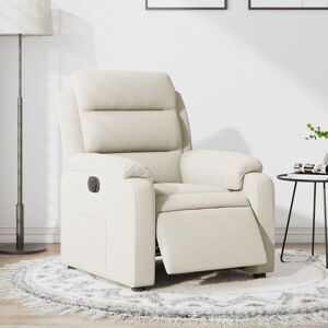 vidaXL Relaxsessel Elektrisch Creme Samt - Creme