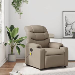 vidaXL Massagesessel Cappuccino-Braun Kunstleder - Braun