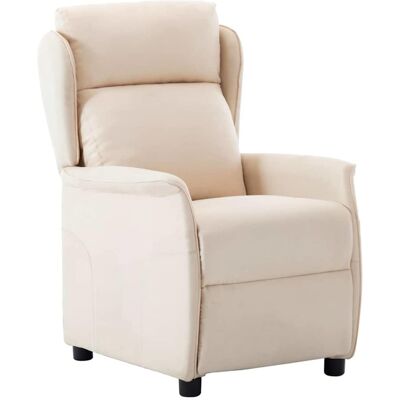 vidaXL Liegestuhl Creme Polyester - Creme vidaXL Liegestuhl Creme Polyester - Creme