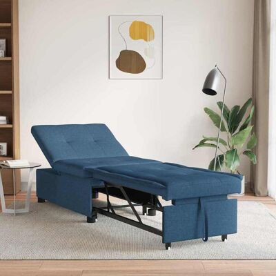 vidaXL Pull Out Sofa Bed Blau 194 x 50 x 82 cm Stoff - Blau vidaXL Pull Out Sofa Bed Blau 194 x 50 x 82 cm Stoff - Blau