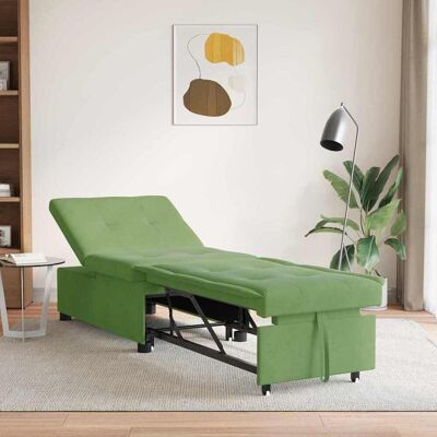 vidaXL Schlafsofa Hellgrün 194 x 67 x 82 cm Samt - Grün vidaXL Schlafsofa Hellgrün 194 x 67 x 82 cm Samt - Grün