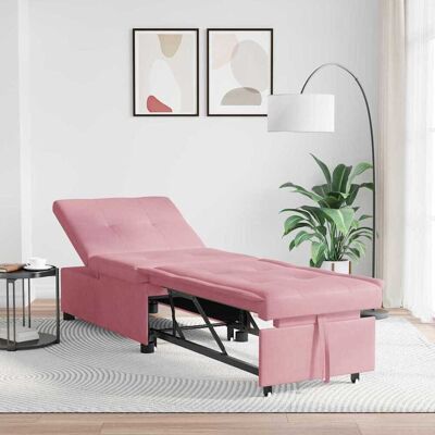 vidaXL Schlafsofa Rosa 194 x 67 x 82 cm Samt - Rosa vidaXL Schlafsofa Rosa 194 x 67 x 82 cm Samt - Rosa