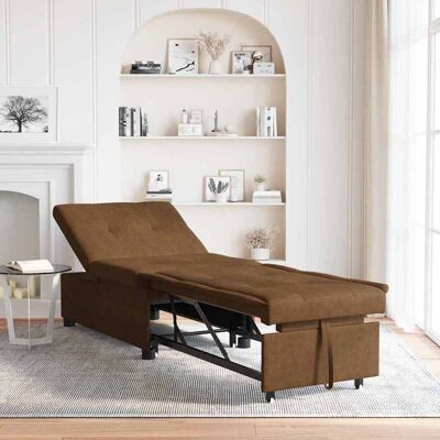 vidaXL Schlafsofa Braun 194 x 67 x 82 cm Huahua Stoff - Braun vidaXL Schlafsofa Braun 194 x 67 x 82 cm Huahua Stoff - Braun