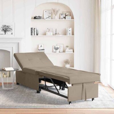 vidaXL Pull Out Sofa Bed Taupe 194 x 67 x 82 cm Mikrofaser - Taupe vidaXL Pull Out Sofa Bed Taupe 194 x 67 x 82 cm Mikrofaser - Taupe