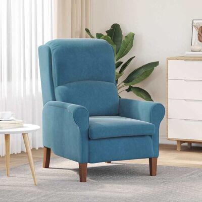 vidaXL Sessel Blau Samt - Blau vidaXL Sessel Blau Samt - Blau