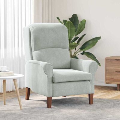 vidaXL Sessel Hellgrau Samt - Hellgrau vidaXL Sessel Hellgrau Samt - Hellgrau