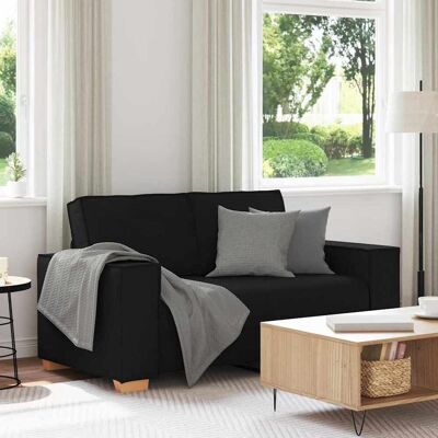 vidaXL 2-Sitzer Sofa Schwarz 120 cm Stoff - Schwarz vidaXL 2-Sitzer Sofa Schwarz 120 cm Stoff - Schwarz