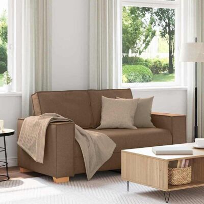 vidaXL 2-Sitzer Sofa Braun 120 cm Stoff - Braun vidaXL 2-Sitzer Sofa Braun 120 cm Stoff - Braun
