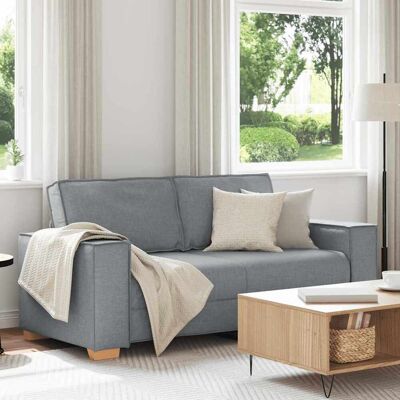 vidaXL 2-Sitzer Sofa Hellgrau 140 cm Stoff - Grau vidaXL 2-Sitzer Sofa Hellgrau 140 cm Stoff - Grau