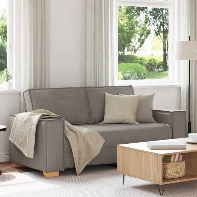 vidaXL 2-Sitzer Sofa Taupe 140 cm Stoff - Taupe vidaXL 2-Sitzer Sofa Taupe 140 cm Stoff - Taupe