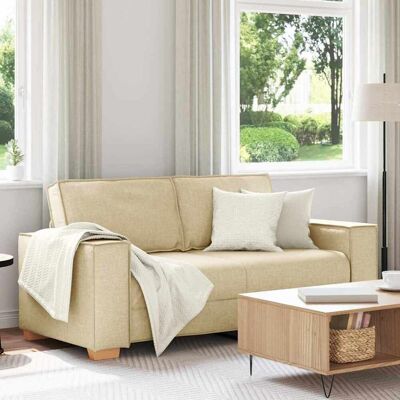 vidaXL 2-Sitzer Sofa Creme 140 cm Stoff - Creme vidaXL 2-Sitzer Sofa Creme 140 cm Stoff - Creme