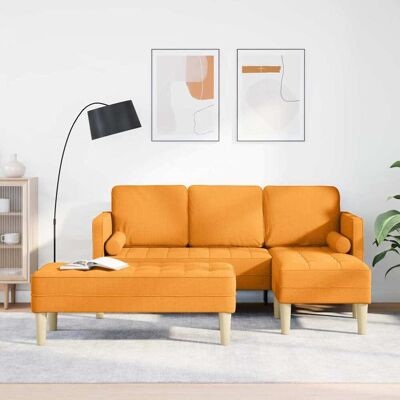 vidaXL Sofa-Set 2 Stück Senfgelb Stoff Modern vidaXL Sofa-Set 2 Stück Senfgelb Stoff Modern