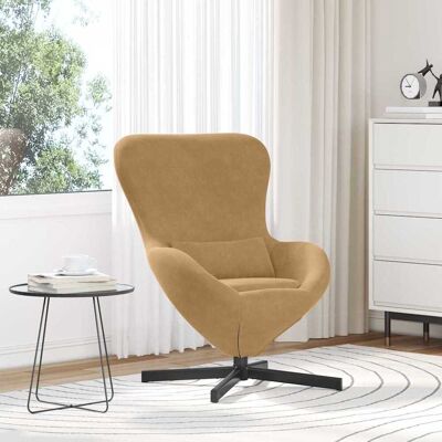 vidaXL Brauner Samtsitzsessel - Armchair vidaXL Brauner Samtsitzsessel - Armchair