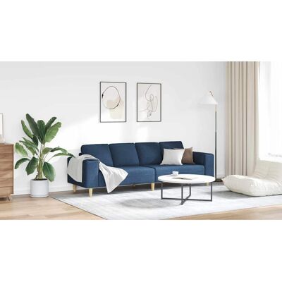 vidaXL Wohnzimmer Couch Blau 250 x 77 x 76 cm Polyester - Blau vidaXL Wohnzimmer Couch Blau 250 x 77 x 76 cm Polyester - Blau