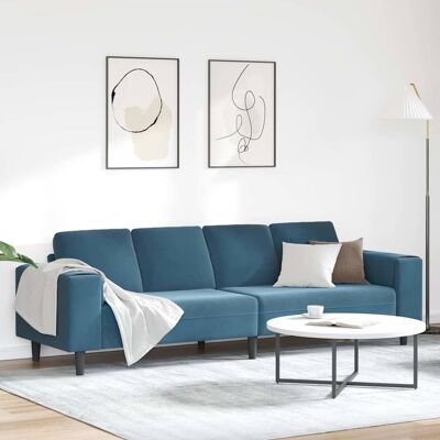 vidaXL Wohnzimmer Couch Blau 250 x 77 x 76 cm - Blau vidaXL Wohnzimmer Couch Blau 250 x 77 x 76 cm - Blau