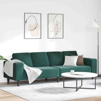 vidaXL Wohnzimmer Couch Dunkelgrün 250 x 77 x 76 cm - Grün vidaXL Wohnzimmer Couch Dunkelgrün 250 x 77 x 76 cm - Grün