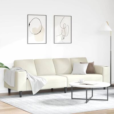 vidaXL Wohnzimmer Couch Creme 250 x 77 x 76 cm - Creme vidaXL Wohnzimmer Couch Creme 250 x 77 x 76 cm - Creme