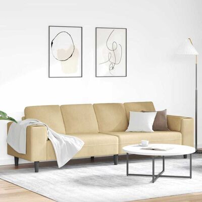 vidaXL Sofa Grau-Grün 250 x 77 x 76 cm Cordstoff - Grün vidaXL Sofa Grau-Grün 250 x 77 x 76 cm Cordstoff - Grün