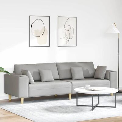 vidaXL Sofa Wolkengrau 250 x 77 x 76 cm Stoff - Grau vidaXL Sofa Wolkengrau 250 x 77 x 76 cm Stoff - Grau