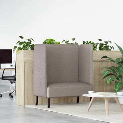 vidaXL Hoher Rücken Sofa 101cm Taupe Stoff - Taupe vidaXL Hoher Rücken Sofa 101cm Taupe Stoff - Taupe