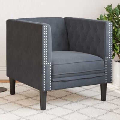 vidaXL Sofa Dunkelgrau 74,5 x 71 x 70,5 cm Samt - Grau vidaXL Sofa Dunkelgrau 74,5 x 71 x 70,5 cm Samt - Grau