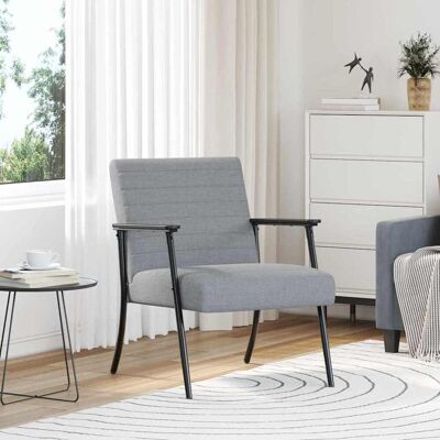 vidaXL Sessel Hellgrau 59 x 75 x 78 cm Stoff - Hellgrau vidaXL Sessel Hellgrau 59 x 75 x 78 cm Stoff - Hellgrau