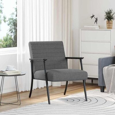 vidaXL Sessel Dunkelgrau 59 x 75 x 78 cm Stoff - Grau vidaXL Sessel Dunkelgrau 59 x 75 x 78 cm Stoff - Grau