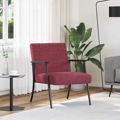 vidaXL Sessel Weinrot 59 x 75 x 78 cm Stoff - Rot vidaXL Sessel Weinrot 59 x 75 x 78 cm Stoff - Rot