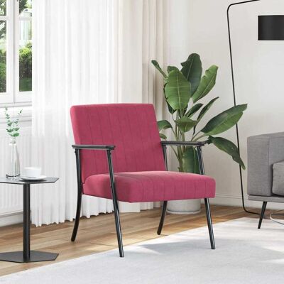 vidaXL Sessel Weinrot 59 x 75 x 78 cm Samt - Rot vidaXL Sessel Weinrot 59 x 75 x 78 cm Samt - Rot
