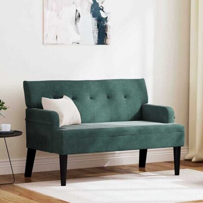 vidaXL Chesterfield Bench Dunkelgrün 112 x 65,5 x 75 cm Samt - Grün vidaXL Chesterfield Bench Dunkelgrün 112 x 65,5 x 75 cm Samt - Grün