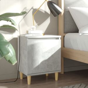 vidaXL Nachttische mit Massivholz-Beinen 2 Stk. Betongrau 40x30x50cm - Grau vidaXL Nachttische mit Massivholz-Beinen 2 Stk. Betongrau 40x30x50cm - Grau