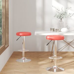 vidaXL Barhocker 2 Stk. Rot Kunstleder - Rot vidaXL Barhocker 2 Stk. Rot Kunstleder - Rot