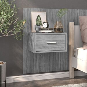 vidaXL Wand-Nachttisch Grau Sonoma - Grau vidaXL Wand-Nachttisch Grau Sonoma - Grau