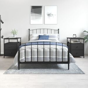 vidaXL Nachttische 2 Stk. Schwarz 44x45x60 cm Holzwerkstoff - Schwarz vidaXL Nachttische 2 Stk. Schwarz 44x45x60 cm Holzwerkstoff - Schwarz