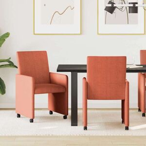 vidaXL Esszimmerstühle mit Rollen 2 pcs Rot orange 57 x 66 x 94 cm - Orange vidaXL Esszimmerstühle mit Rollen 2 pcs Rot orange 57 x 66 x 94 cm - Orange