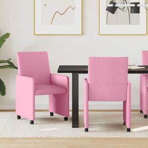 vidaXL Esszimmerstühle mit Rollen 2 pcs Rosa 57 x 66 x 94 cm Stoff - Rosa vidaXL Esszimmerstühle mit Rollen 2 pcs Rosa 57 x 66 x 94 cm Stoff - Rosa