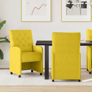 vidaXL Esszimmerstühle mit Rollen 2 pcs Gelb 58 x 67 x 97 cm Samt - Gelb vidaXL Esszimmerstühle mit Rollen 2 pcs Gelb 58 x 67 x 97 cm Samt - Gelb
