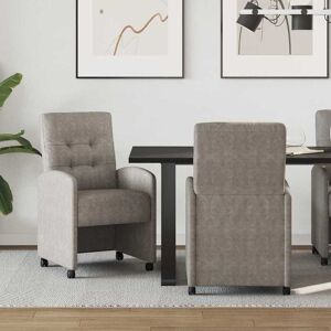 vidaXL Esszimmerstühle mit Rollen 2 pcs Grau 58 x 67 x 97 cm - Grau vidaXL Esszimmerstühle mit Rollen 2 pcs Grau 58 x 67 x 97 cm - Grau
