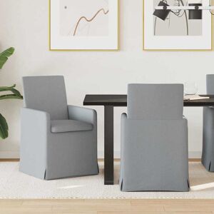 vidaXL Esszimmerstühle 2 pcs Hellgrau 57 x 67 x 95 cm Stoff - Grün vidaXL Esszimmerstühle 2 pcs Hellgrau 57 x 67 x 95 cm Stoff - Grün