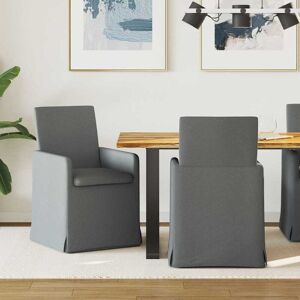 vidaXL Esszimmerstühle 2 pcs Dunkelgrau 57 x 67 x 95 cm Stoff - Grün vidaXL Esszimmerstühle 2 pcs Dunkelgrau 57 x 67 x 95 cm Stoff - Grün